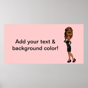 Pôster Princesa Diva Partido Bandeira do afro-americano