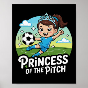 Poster Princesa Do Campo Futebol Para Meninas Crianças