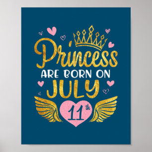 Poster Princesa É Nascer Em Julho 11 Feliz Aniversário Pa