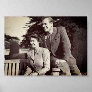 Poster Princesa Elizabeth II Prince Philip