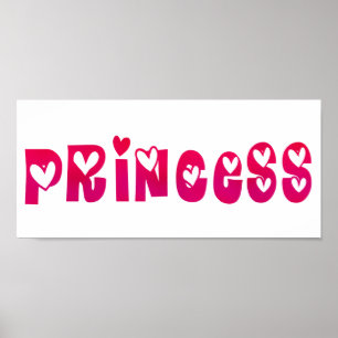 Poster Princesa em Corações