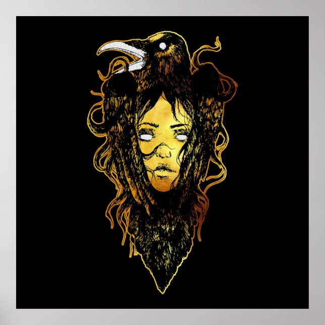 Poster Princesa Embriagada por um Corvo (Frente)