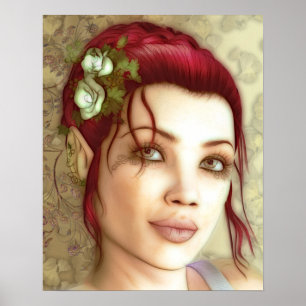 Pôster Princesa Fantasia Arte de Elven