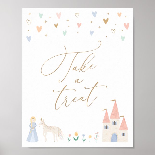 Poster Princesa Festa de aniversário - Tome um Sinal de M (Frente)