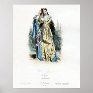 Poster Princesa grega Tradicional Traje