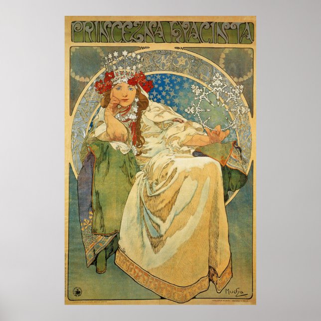 Poster Princesa Hyacinth por Alphonse Mucha (Frente)