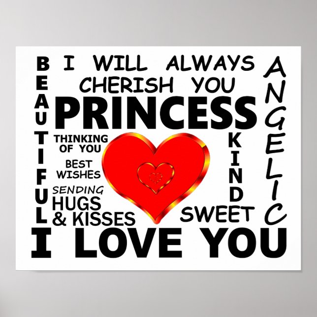 Poster Princesa I Love You (Frente)