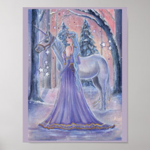 Poster Princesa Lumi com arte de Unicórnio por Renee Lavo