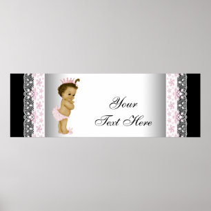 Poster Princesa Menina Rosa Vintage