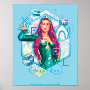 Poster Princesa Mera Sextavado Gráfico de Aquaman Xebe