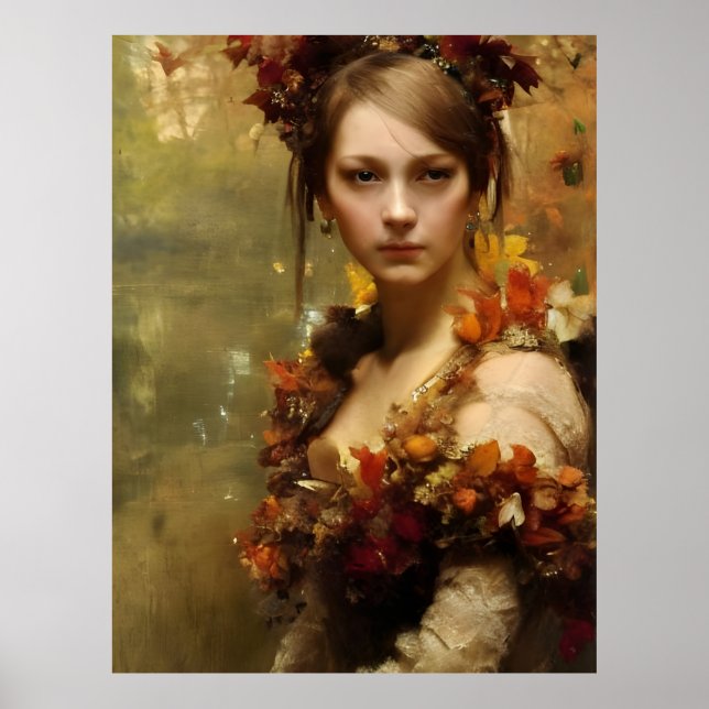 Poster princesa renascentista do outono (Frente)