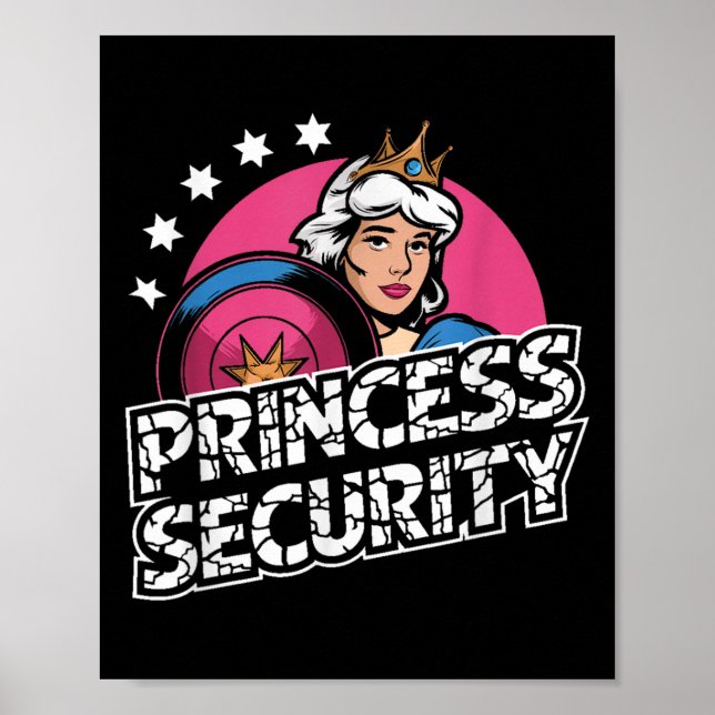 Poster Princesa Security Birthday Pai &amp; Mamãe Boys Br (Frente)