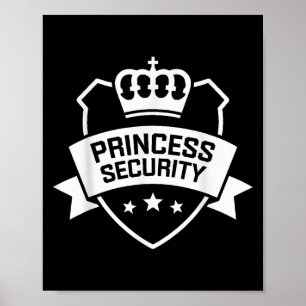Poster Princesa Security Protection Birthday Family Boys