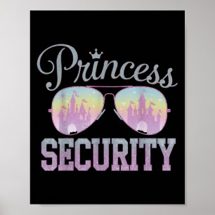 Poster Princesa Security Protection Retro Castle Men Wome