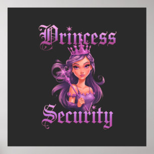 Poster Princesa Segurança: Mantenha Sua Pequena Royalties