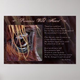 Pôster Princesa Selvagem Coração inspirado, © Kim McEl