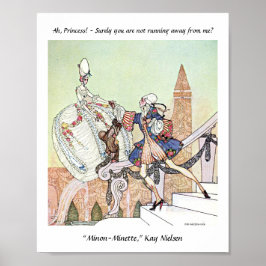 Poster Princesa voadora e príncipe chocado Kay Nielsen