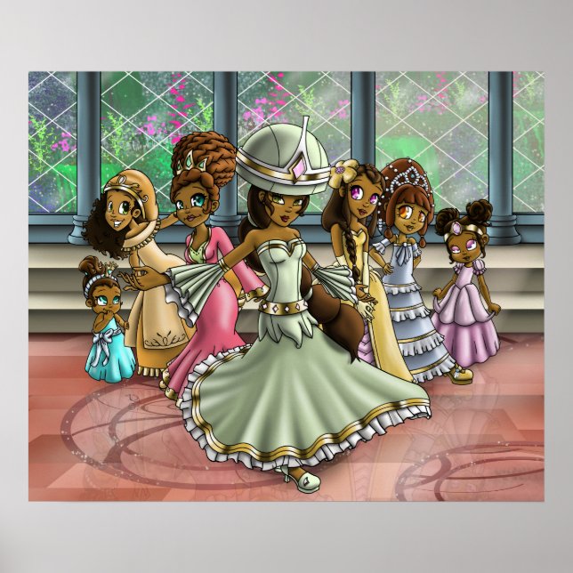 Poster Princesas Afro-Americanas (Frente)