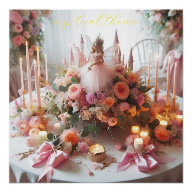 Pôster princess party, mystical theme (Frente)