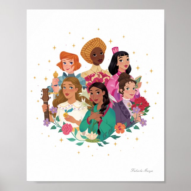 Poster Princesses of Heaven™ Saintly Friends Print (Frente)