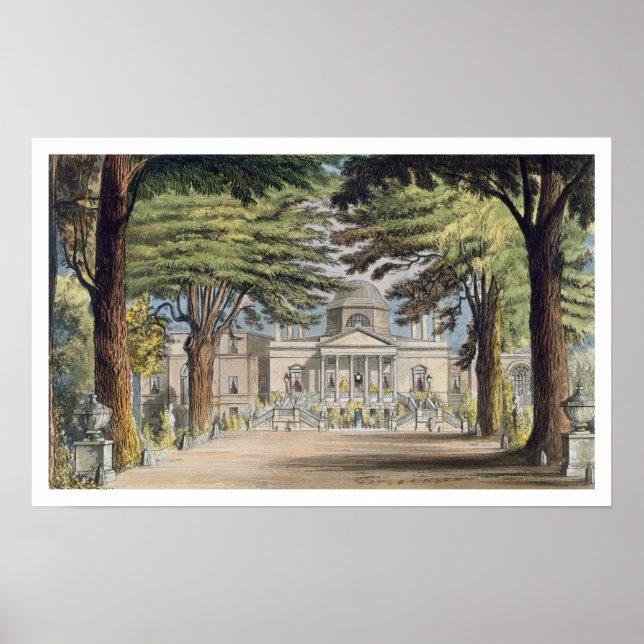 Pôster Principal da Chiswick House, de R. Ackerma (Frente)
