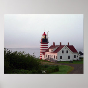 Poster principal ocidental do farol de Quoddy