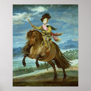 Pôster Príncipe Balthasar Carlos em cavalo, c.1635-36