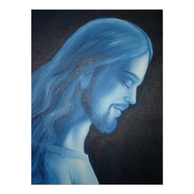 Pôster Príncipe da Paz: Perfil de Jesus Azul (Frente)