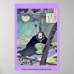 Poster Príncipe Semimaru por Taiso, Yoshitoshi Ukiyoe