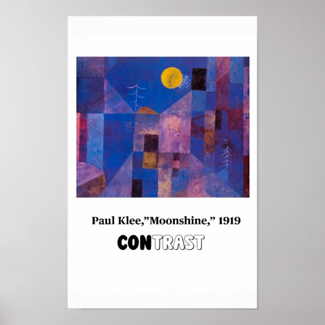 Poster Princípios da Arte - Contraste, Paul Klee (Frente)