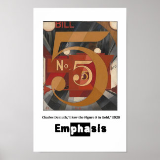 Poster Princípios da Arte - Ênfase, Charles Demuth