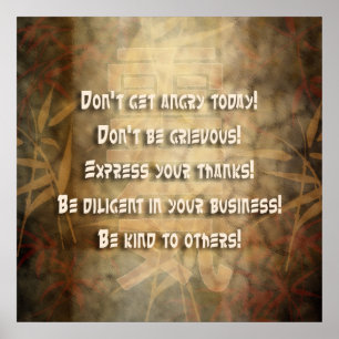 Pôster Princípios de REIKI Usui