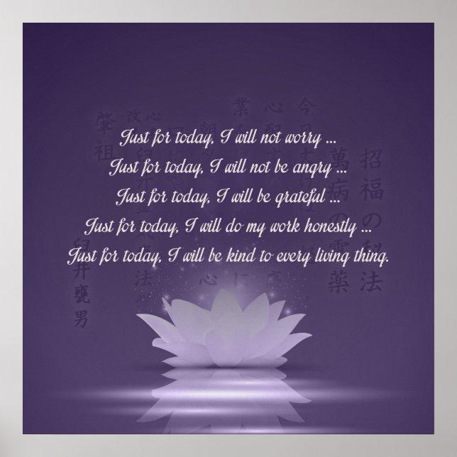 Poster Princípios Reiki - Conceitos Reiki (Frente)