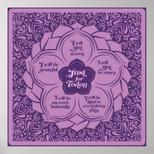 Poster Princípios Reiki - Conceitos Reiki em Lotus