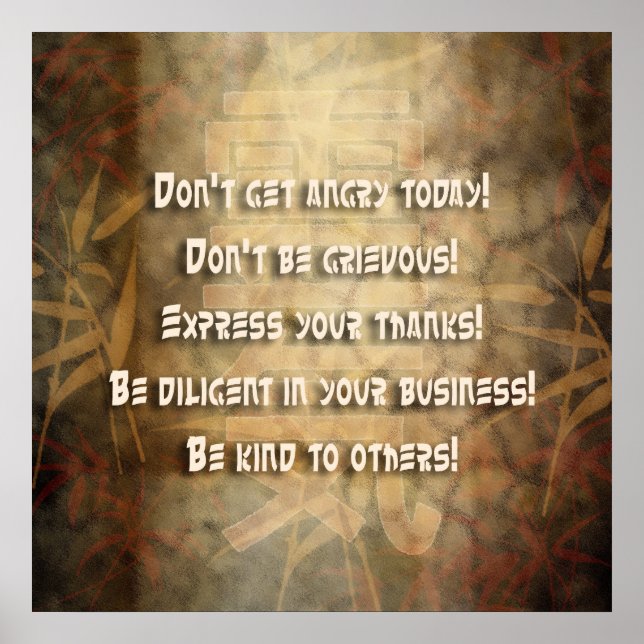 Pôster Princípios REIKI Usui (Frente)