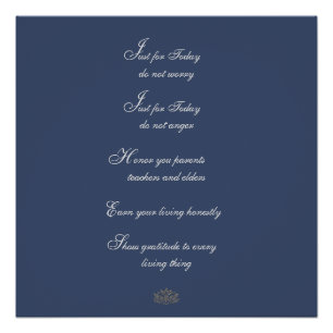 Pôster Princípios tradicionais de Reiki