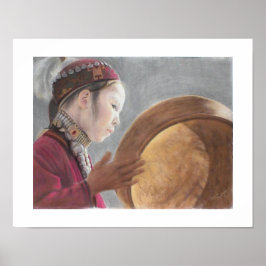 Poster Print of my Pastel of Afghani Girl
