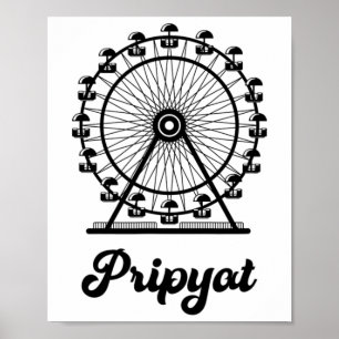 Poster Pripyat Ucrânia Com Roda Gigante