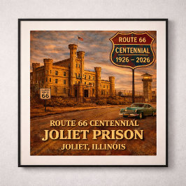Poster Prisão de Joliet Rota 66 Chicago