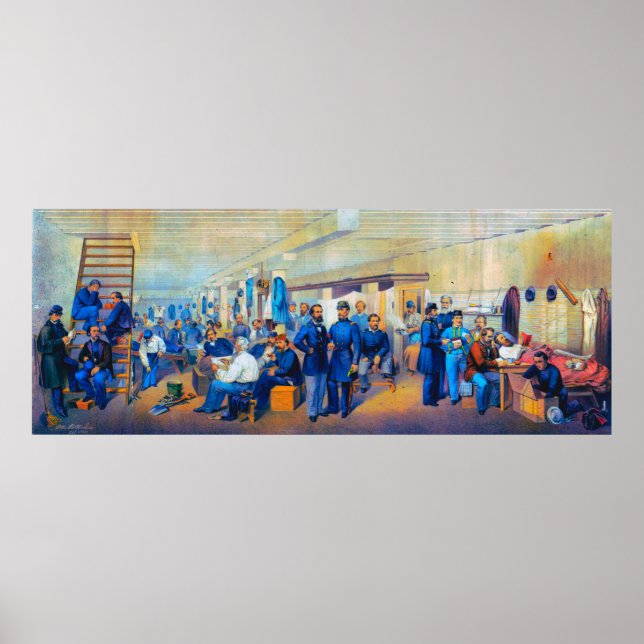 Poster Prisioneiros da União da Prisão de Libby em Richmo (Frente)