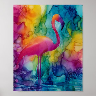 Poster Prisma Flamingo