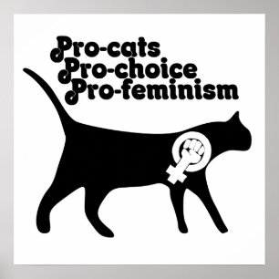 Pôster Pro Cats pro Choice pró Feminismo