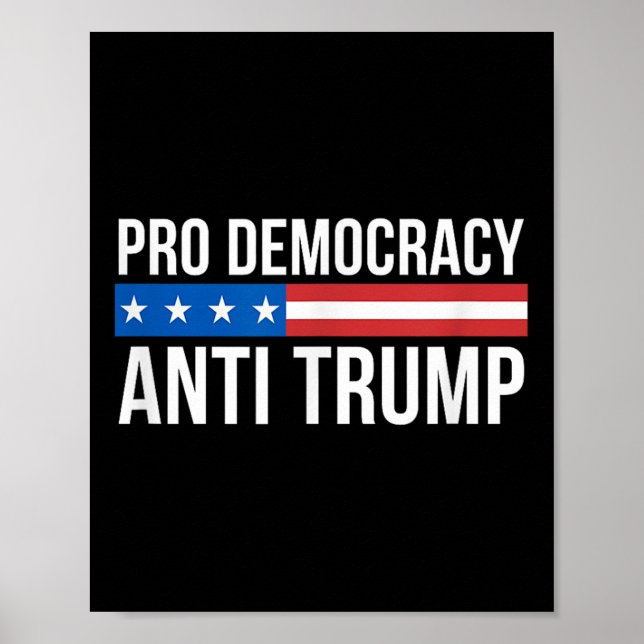 Poster Pro Democracia - Anti Trump - (Frente)