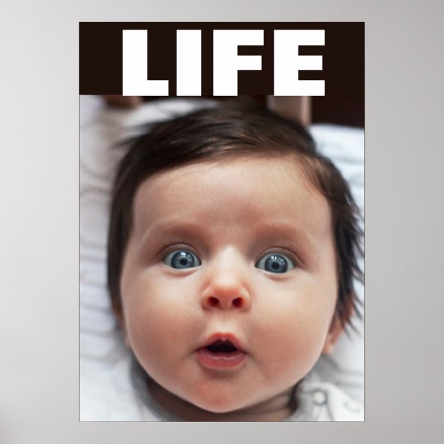 POSTER PRO-LIFE AZUL DE CRIANÇA DO BEBÊ (Frente)