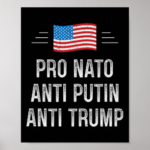 Poster Pró Nato - Anti Putin - Anti Trump - Estilo Retrô 