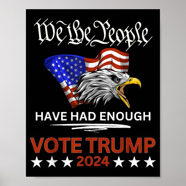 Poster Pro Republican VOTE TRUMP 2024 Nós as Pessoas temo (Frente)