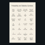 Pôster Probability and Statistics Symbols<br><div class="desc">Probability and Statistics Symbols</div>