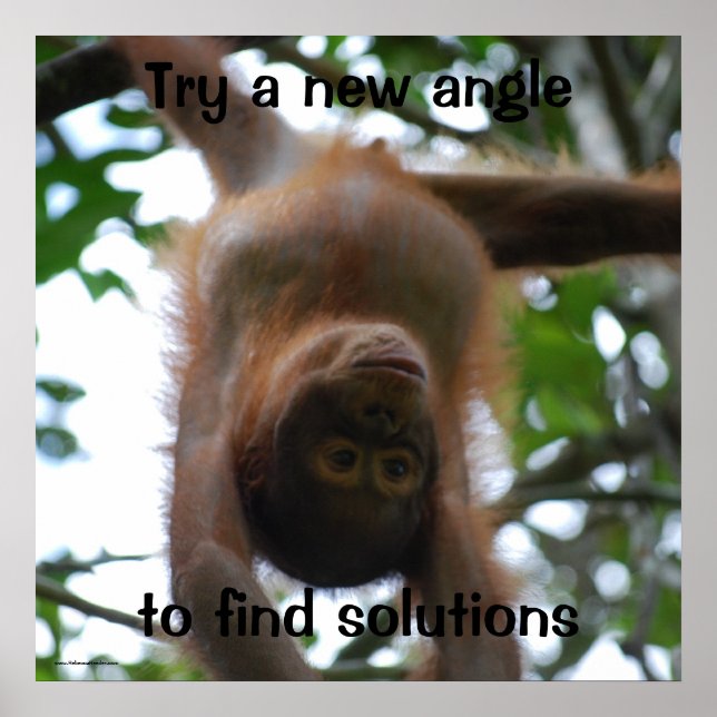 Pôster Problema de Inspiração solucionando atitude (Frente)