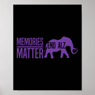 Poster Problema de Memórias Elefante Roxo e Texto Heimerh