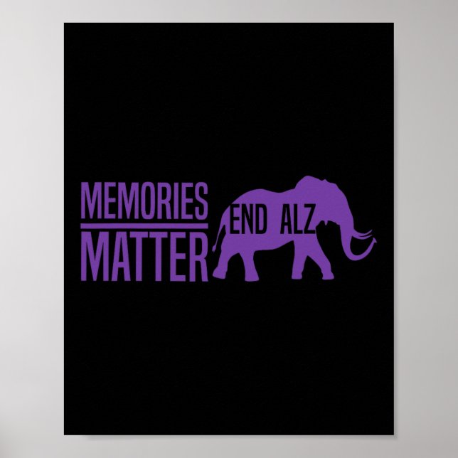 Poster Problema de Memórias Elefante Roxo e Texto Heimerh (Frente)